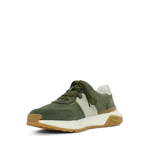 Erkek Yeşil Bağcıklı Kalın Tabanlı Süet Deri Sneaker