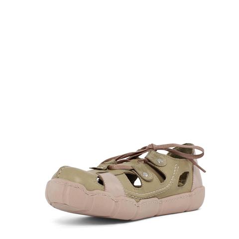 Kadın Yeşil Bağcıklı Deri Ayakkabı