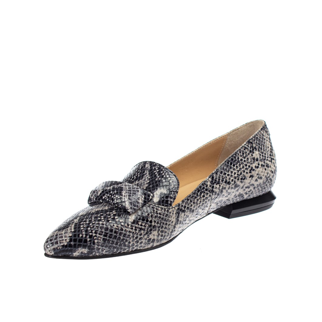Women Casual Flat Shoes Black Snake 017 0150-18044 | Celal Gültekin