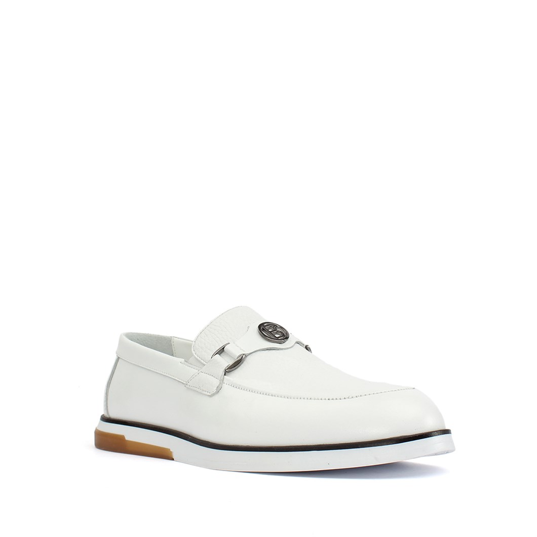 Beyaz Deri Ayakkabı Erkek Loafer 642 1522-16522 | Celal Gültekin