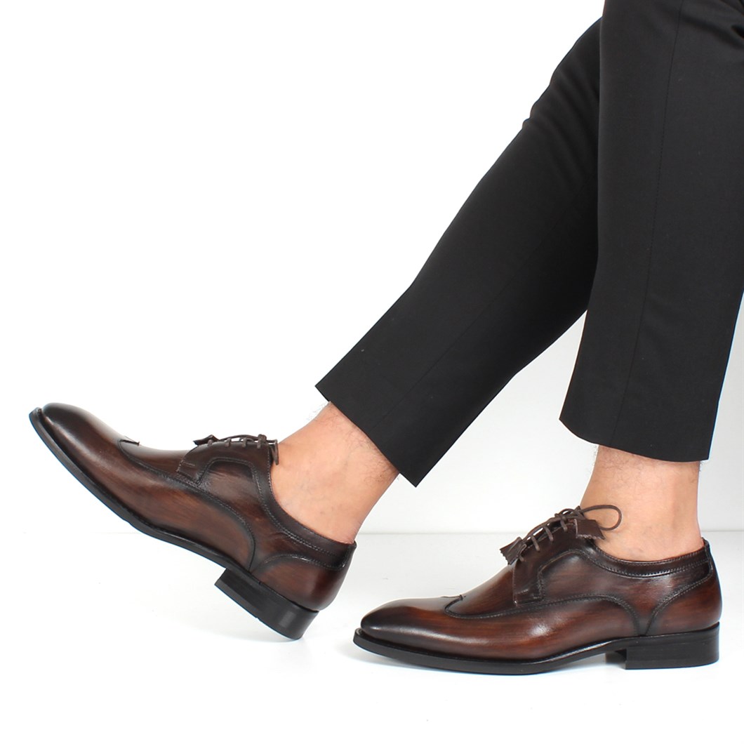 Kahverengi Deri Klasik Ayakkabı Erkek 552 038-16512 | Celal Gültekin
