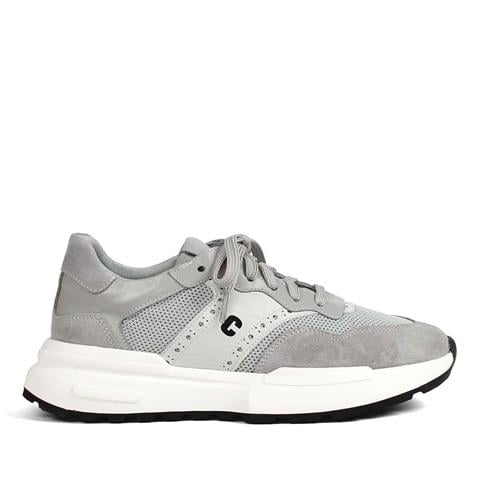 Celal Gültekin Kadın Gri Bağcıklı Kalın Tabanlı Süet Deri Sneaker