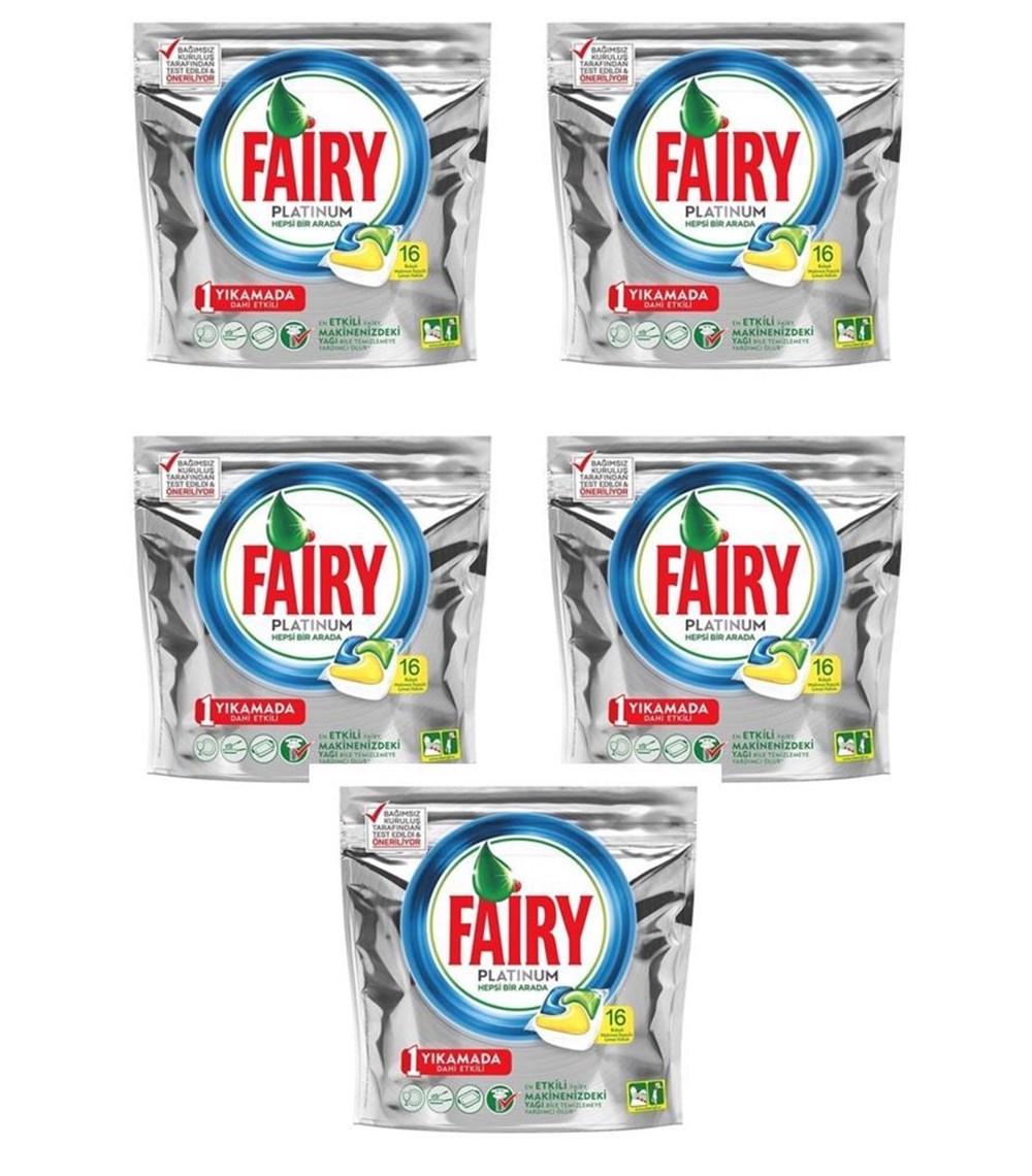 Fairy Platinum Bulaşık Yıkama Tableti 16 Yıkama x 5 :80 Yıkama Fiyatı