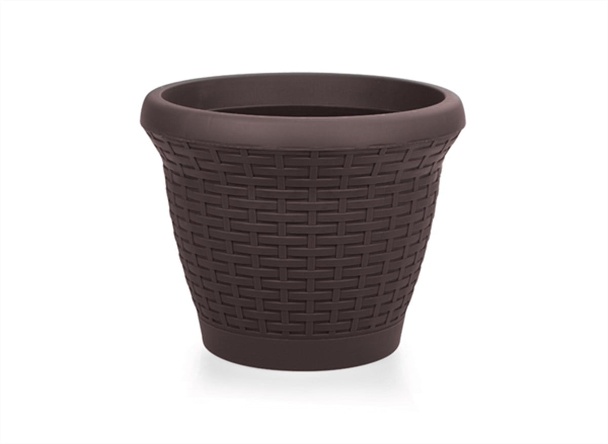 Hasır Antrasit Saksı 21x17 cm | Saksılar