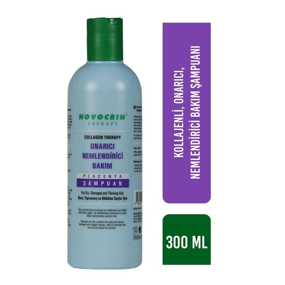 Novocrin Placenta Collagen Therapy Onarıcı Nemlendirici Bakım Şampuanı 300 ml