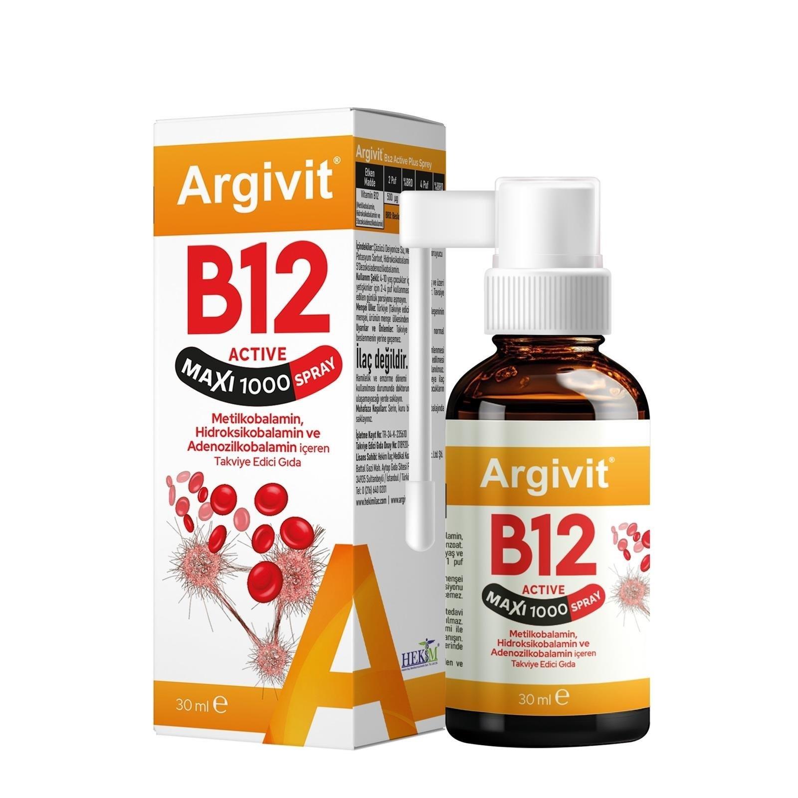 Argivit B12 Active Maxi 1000 Spray 30 ml