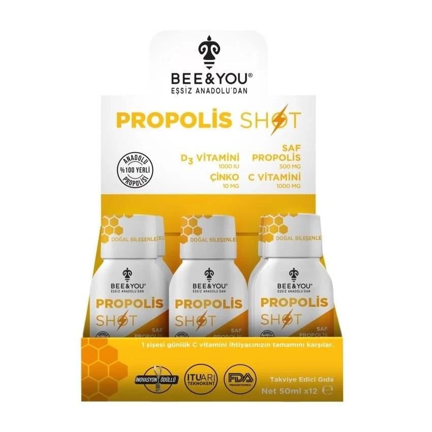 Bee'O UP Vitaminli Propolis 50 ml 12 Shot
