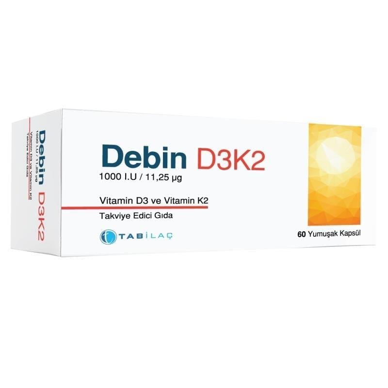 Debin D3K2 60 Yumuşak Kapsül