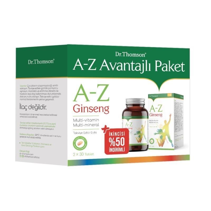 Dr. Thomson A-Z Ginseng 30 Tablet 2'li Paket