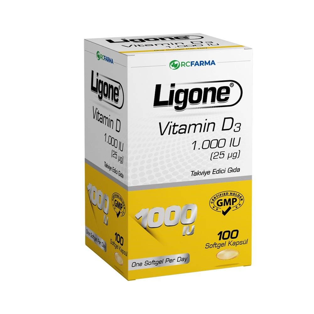Ligone Vitamin D3 1.000 IU 100 Softjel
