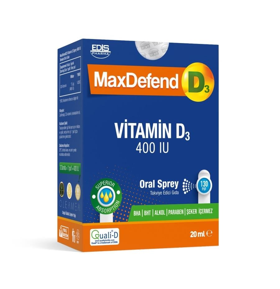 Maxdefend D3 400 IU 20 ml Oral Sprey