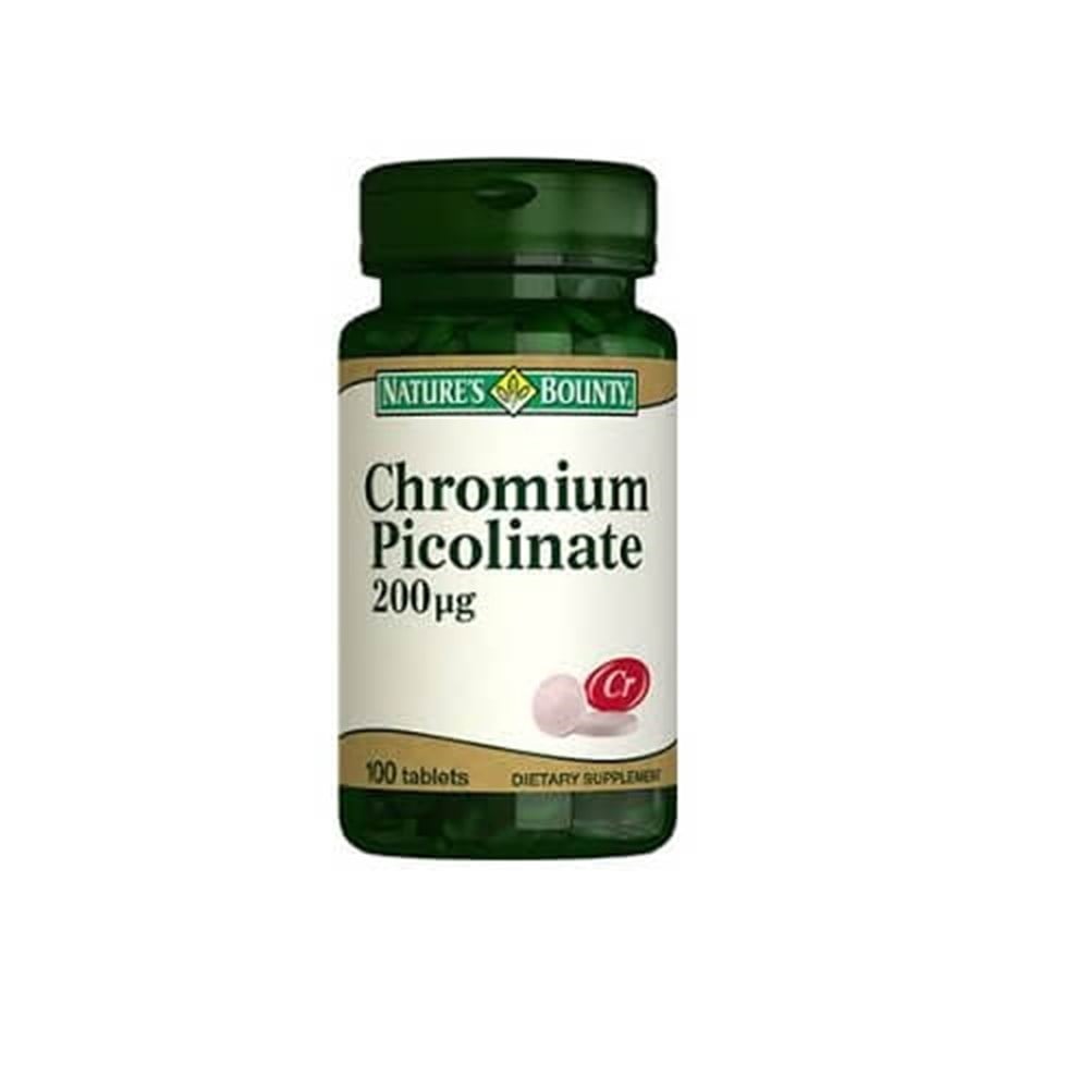 Nature's Bounty Chromium Picolinate 200 mcg 100 Tablet