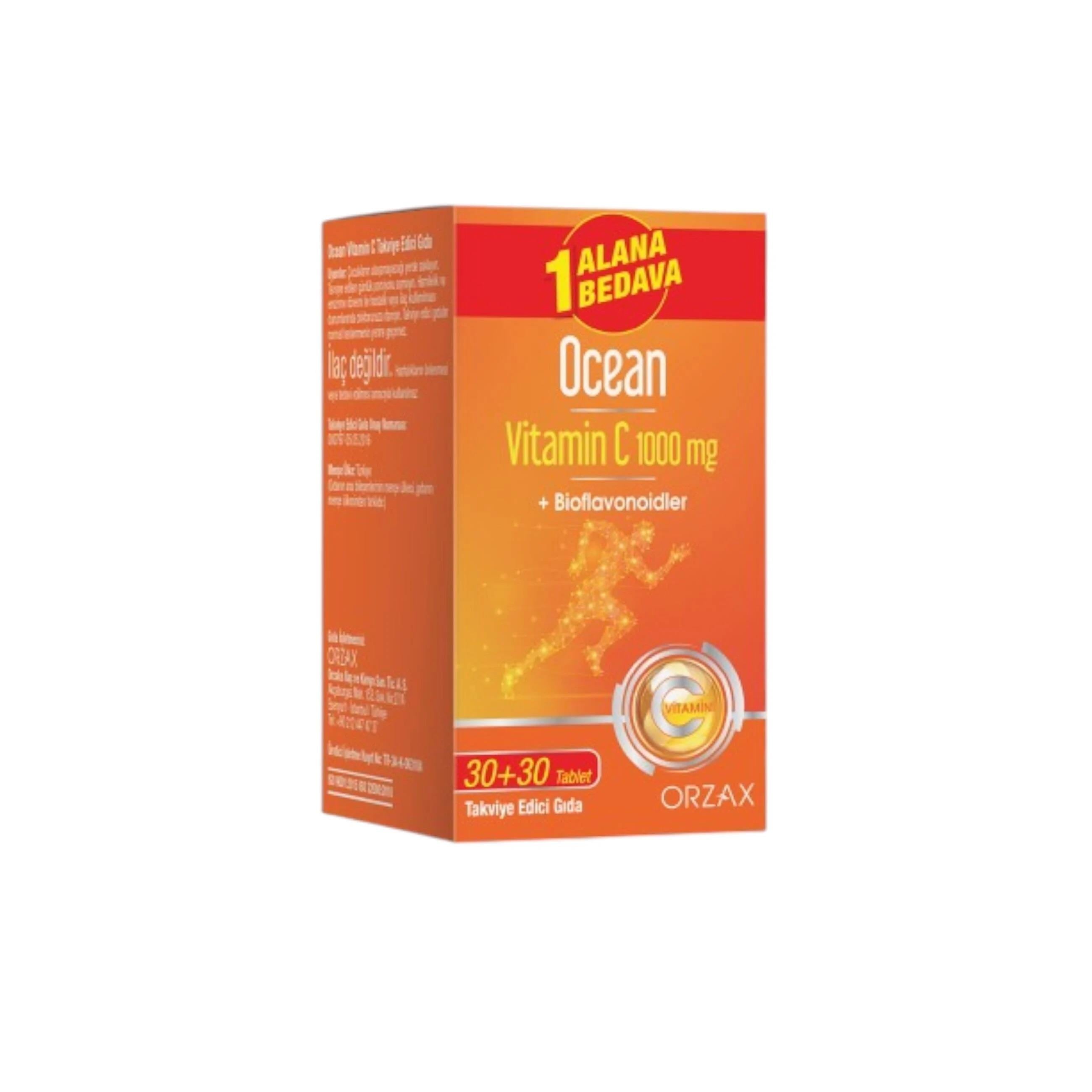 Ocean Vitamin C 1000 mg 30 Tablet 1 Alana 1 Bedava