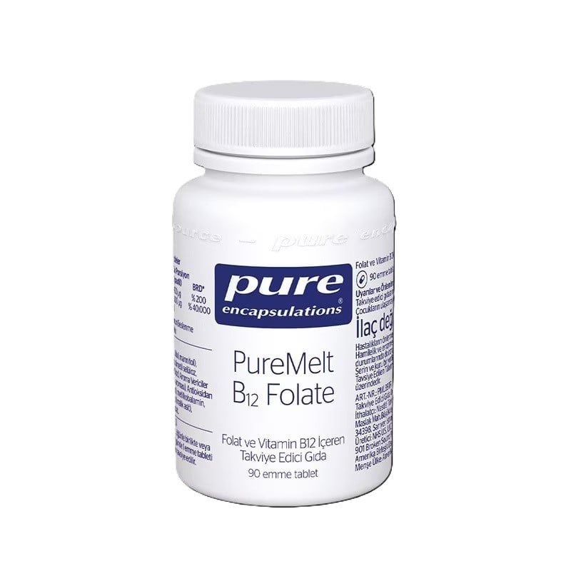 PureMelt B12 Folate 90 Ağızda Eriyen Tablet