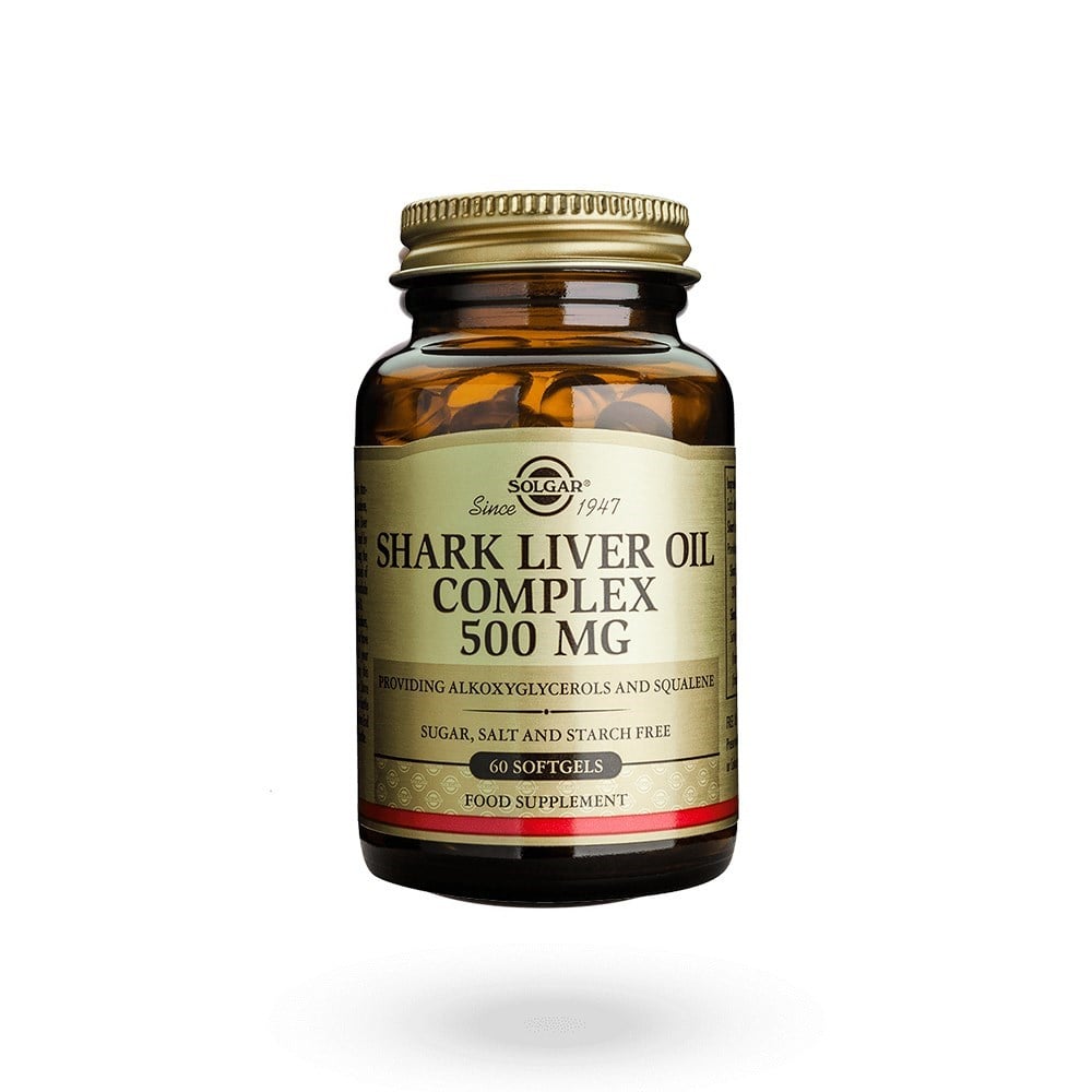 Solgar Shark Liver Oil Complex 500 mg 60 Kapsül