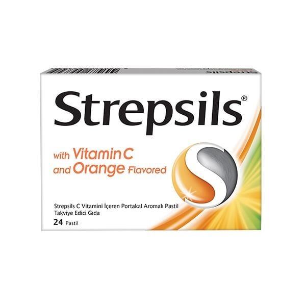 Strepsils C Vitaminli Portakal Aromalı Pastil