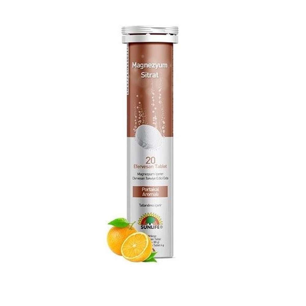 Sunlife Magnezyum Sitrat 20 Efervesan Tablet