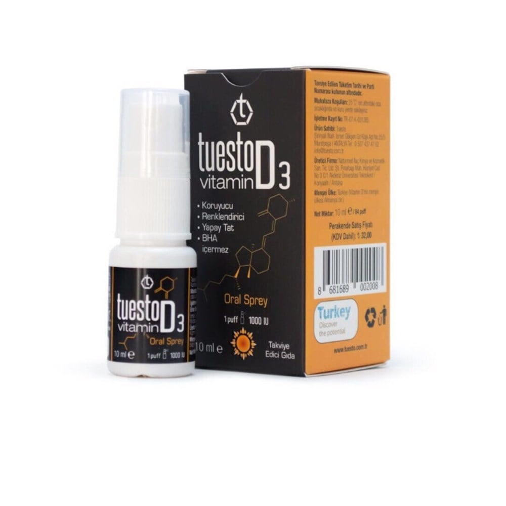 Tuesto Vitamin D3 Oral Sprey 10 ml