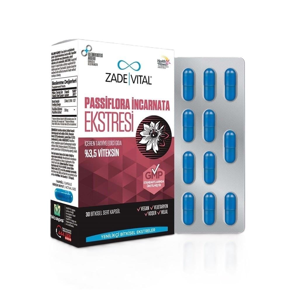 Zade Vital Passiflora Ekstresi 30 Kapsül