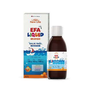 New Life Efa Liquid Portakal Aromalı Balık Yağı 150 ml
