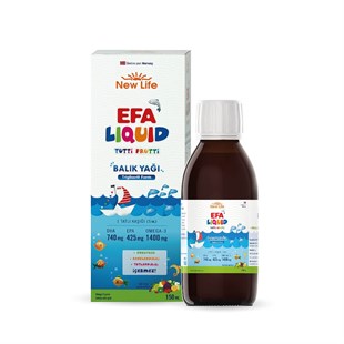 New Life Efa Liquid Tutti Frutti Aromalı Balık Yağı 150 ml