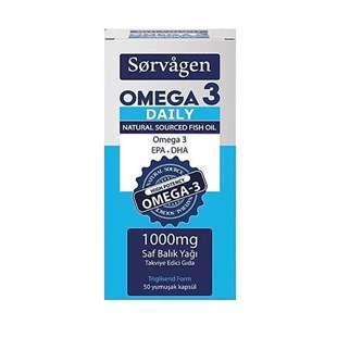 Sorvagen Omega 3 Daily Saf Balık Yağı 50 Kapsül