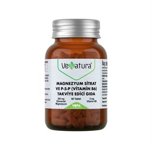 VeNatura Magnezyum Sitrat ve P-5-P (Vitamin B6) 60 Tablet