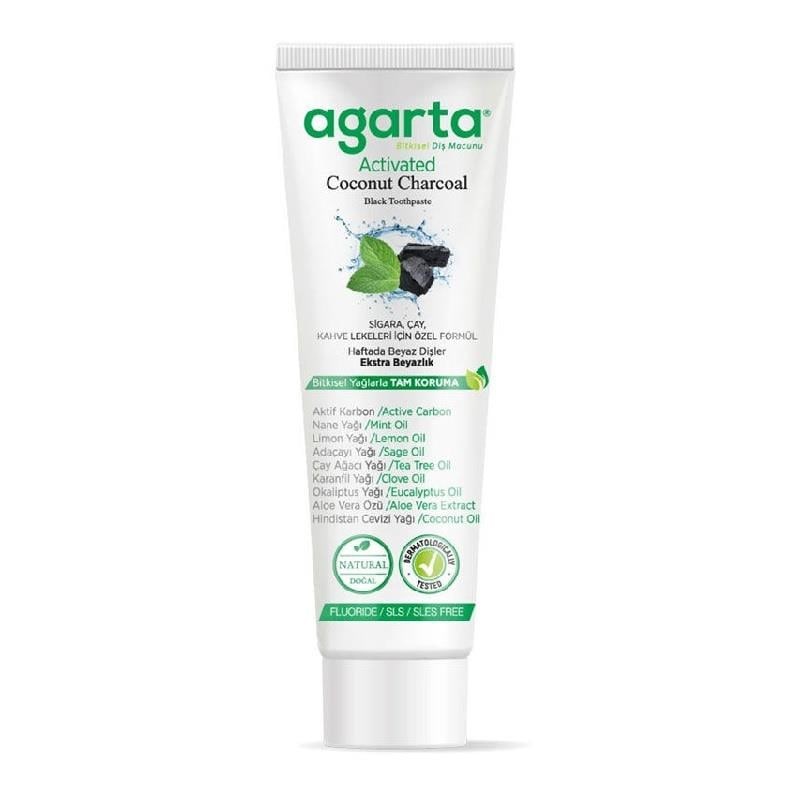 Agarta Hindistan Ceviz Aktif Karbonlu Diş Macunu 100 ml