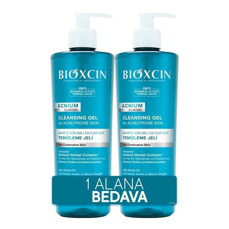 Bioxcin Acnium Clinical Yüz Yıkama Jeli 500 ml 2'li Paket