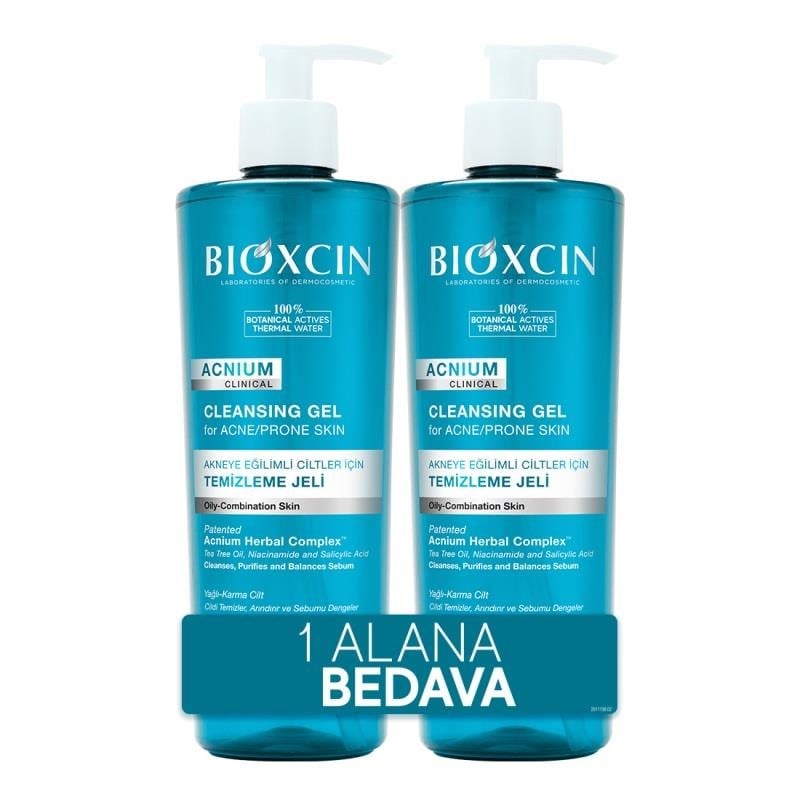 Bioxcin Acnium Clinical Yüz Yıkama Jeli 500 ml 2'li Paket