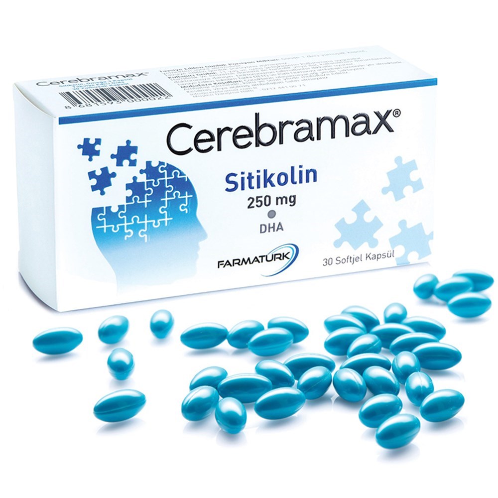 Cerebramax Sitikolin Balık Yağı 30 Kapsül