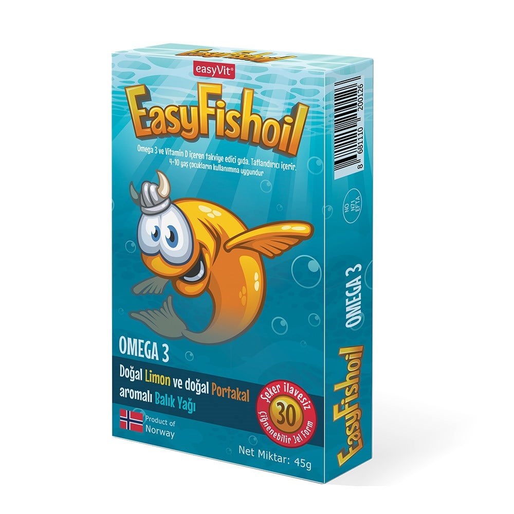 EasyFishoil Omega 3 Çiğnenebilir Jel Tablet