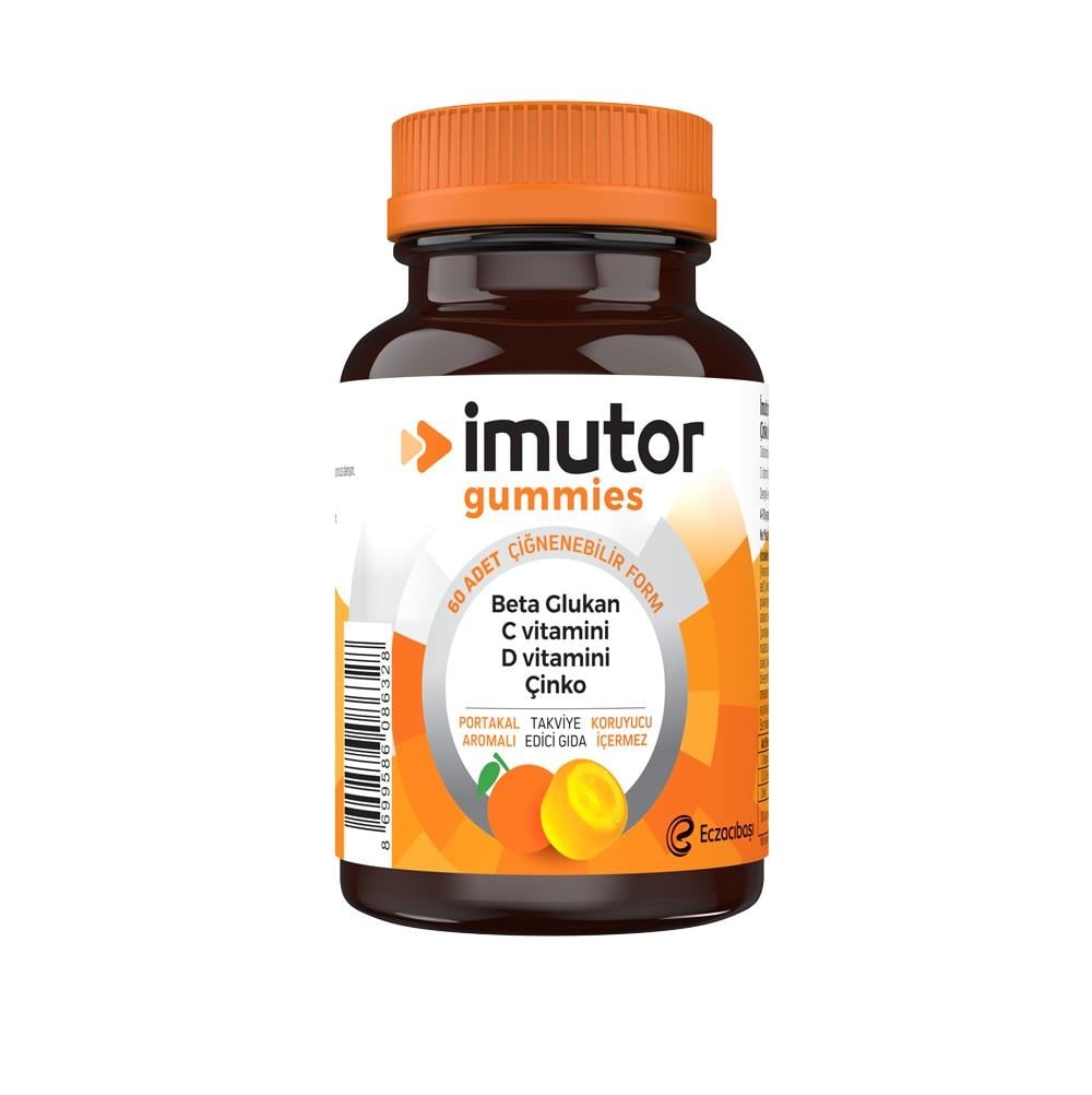 İmutor Gummies Beta Glukan 60 Çiğnenebilir Jel Form