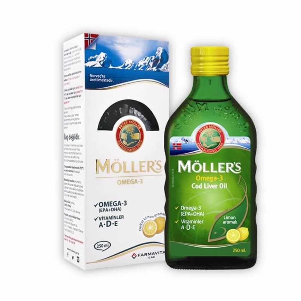 Möller's Balık Yağı Şurubu Limon Aromalı 250 ml