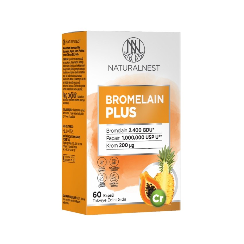 Naturalnest Bromelain Plus 60 Kapsül