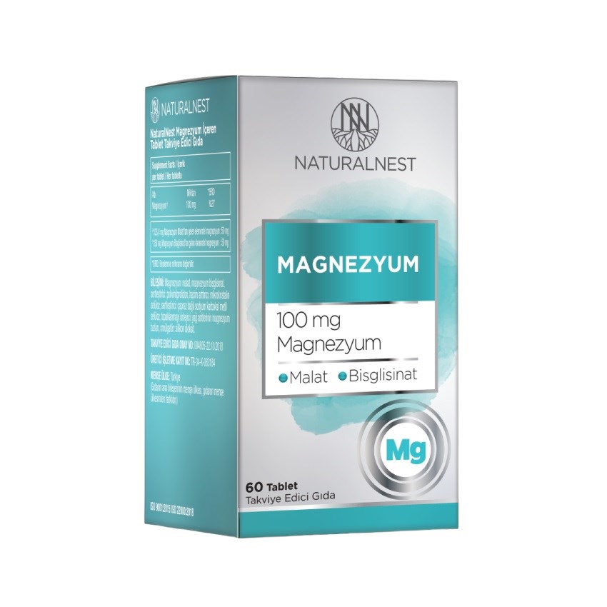 Naturalnest Magnezyum 100 mg 60 Tablet