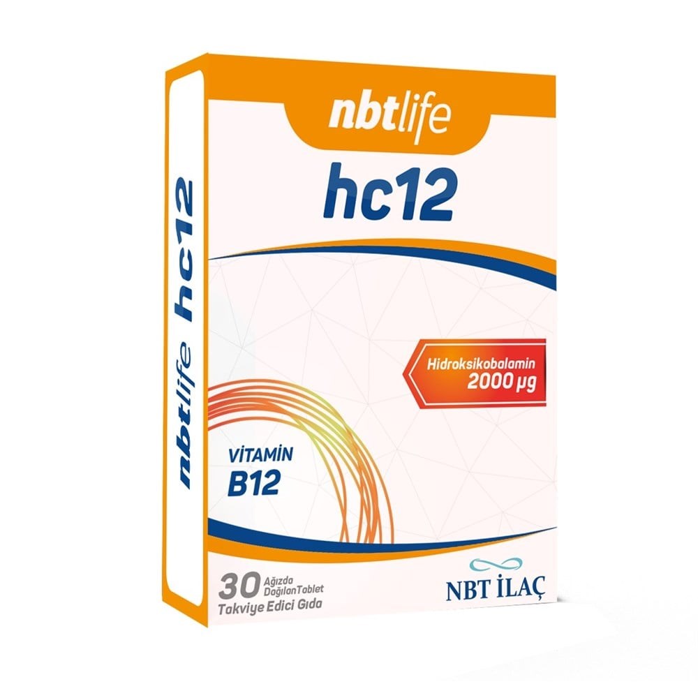 NBTLife HC12 Vitamin B12 30 Ağızda Dağılan Tablet