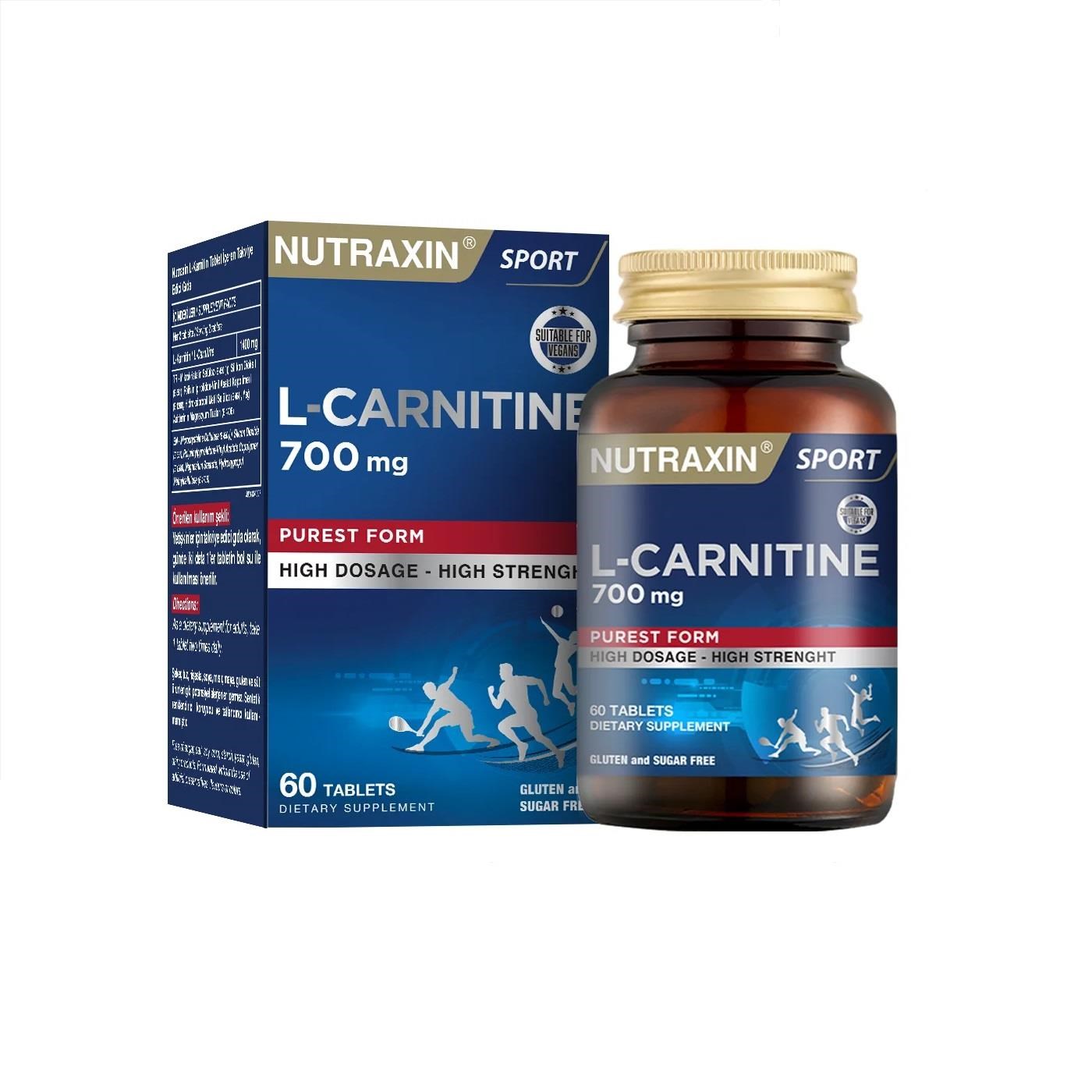 Nutraxin L-Carnitine 700 mg 60 Kapsül