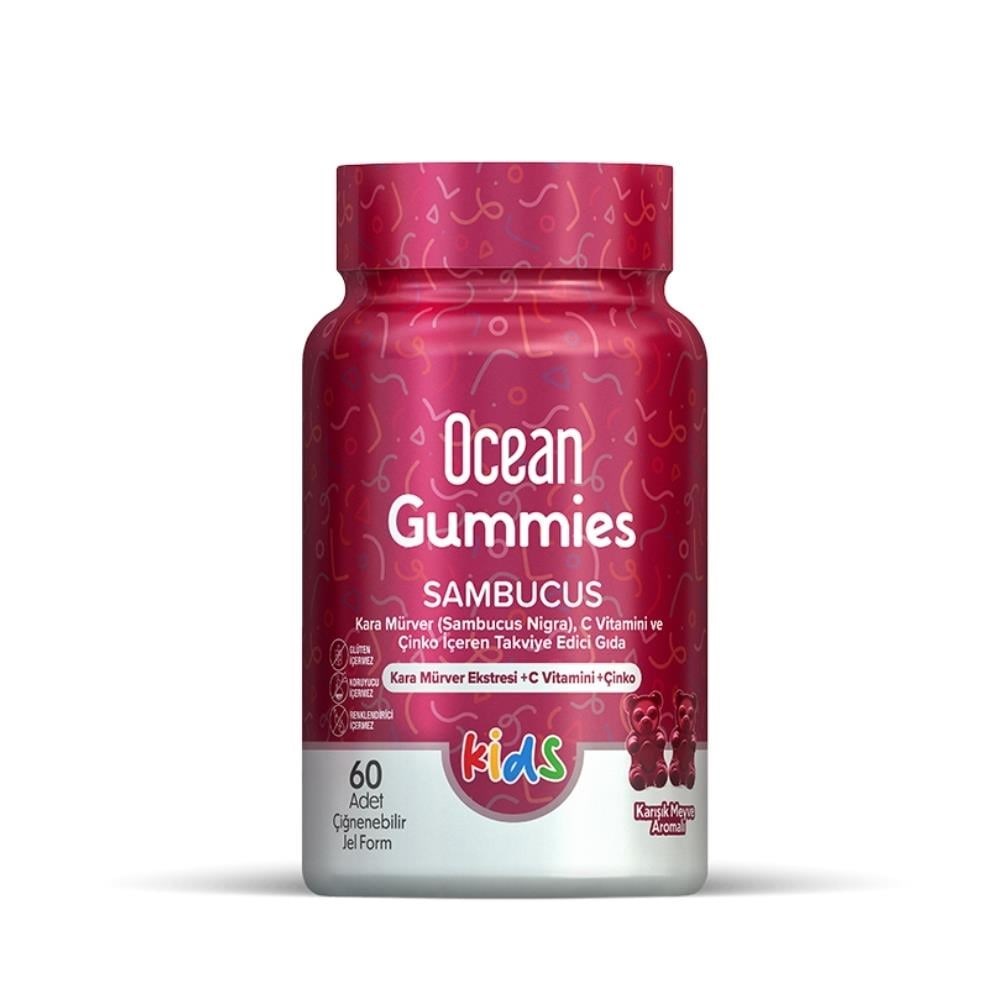 Ocean Gummies Sambucus 60 Çiğnenebilir Jel Form
