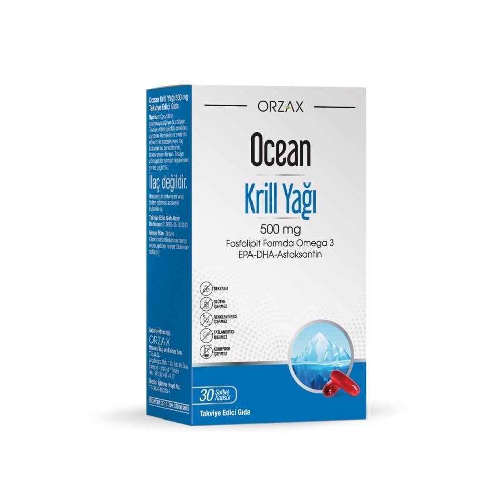 Ocean Krill Oil 500 mg 30 Softjel Kapsül