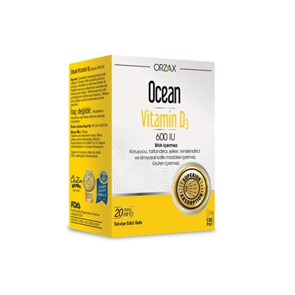 Ocean Vitamin D3 600 IU 20 ml Sprey