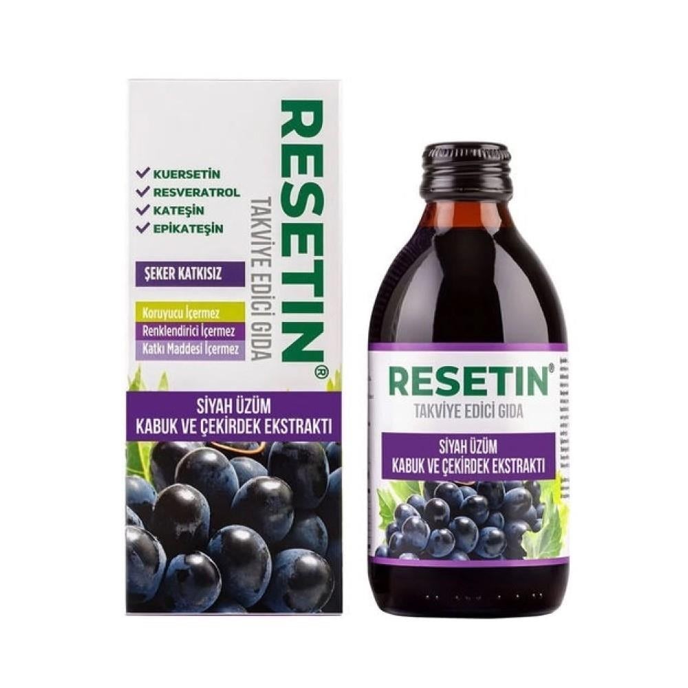 Resetin Siyah Üzüm Kabuk ve Çekirdek Ekstresi 250 ml