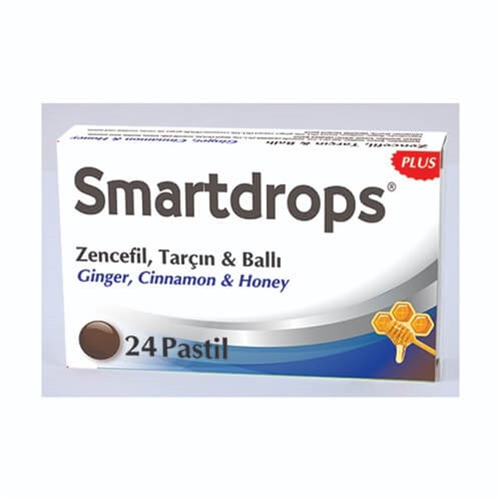 Smartdrops Bal ile tatlandırılmış Zencefilli Tarçınlı Pastil