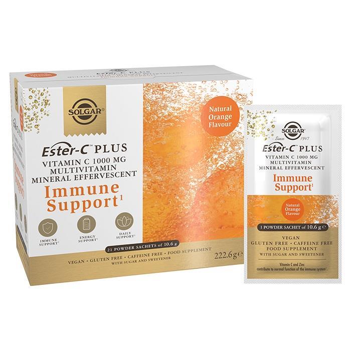 Solgar Ester-C Plus Vitamin C 1000 mg Multivitamin Mineral Efervesan 21 Saşe