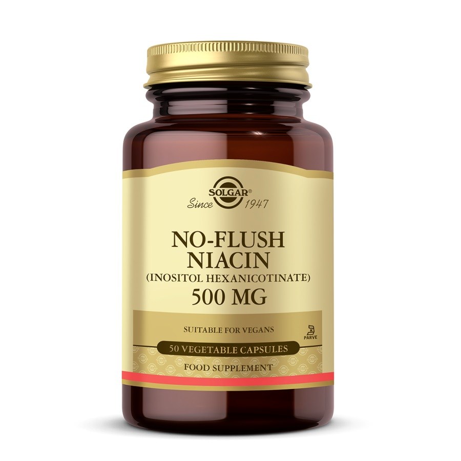 Solgar No-Flush Niacin 500 mg 50 Kapsül