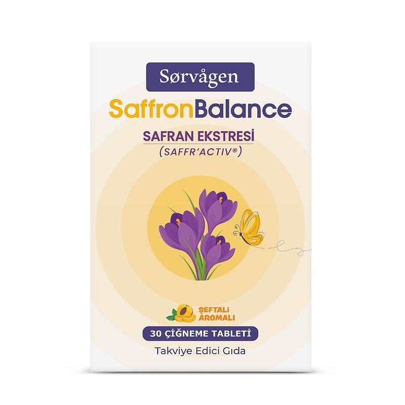 Sorvagen SaffronBalance Safran 30 Çiğneme Tableti