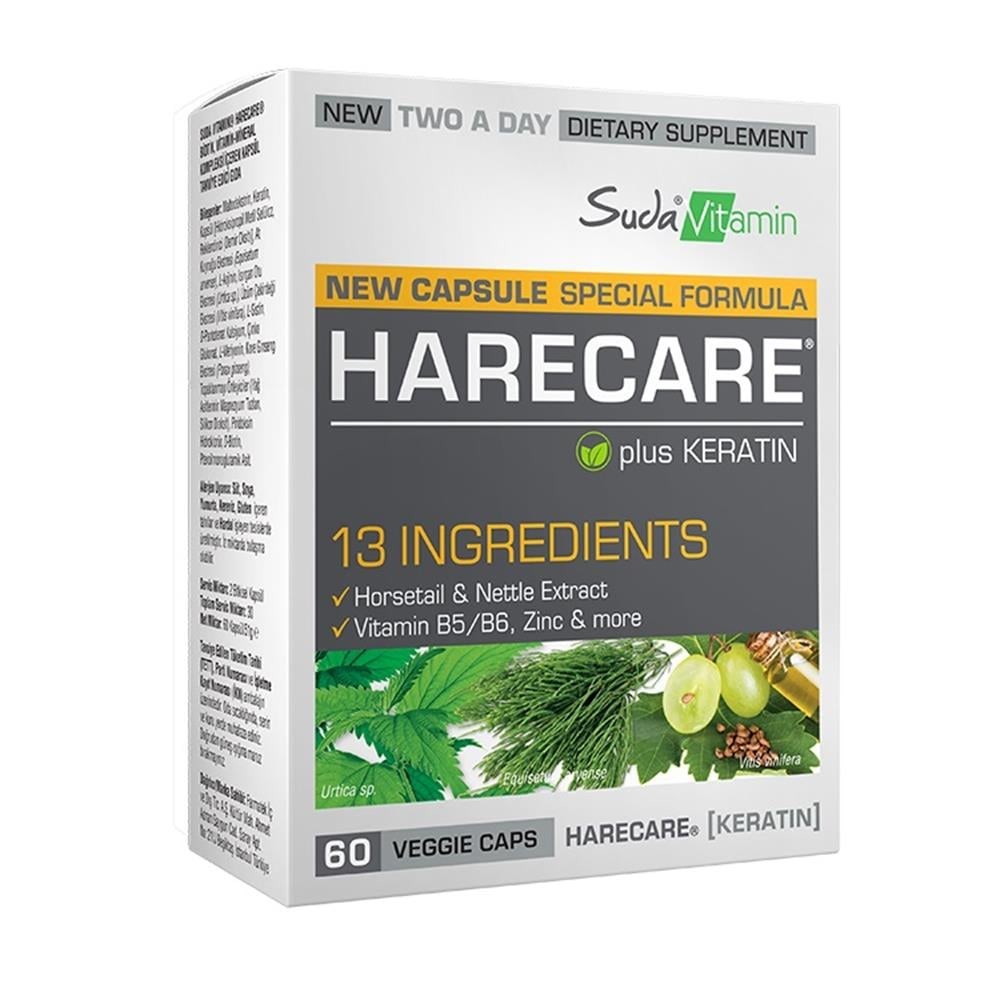 Suda Vitamin Harecare Plus Keratin 60 Kapsül
