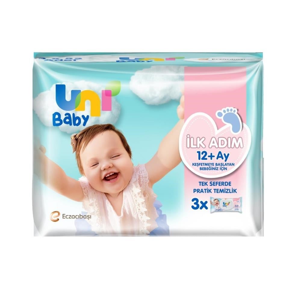 Uni Baby İlk Adım Islak Mendil 3'lü Paket
