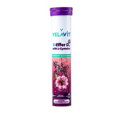 Velavit V-Effer D3 with L-Cysteine 20 Efervesan Tablet
