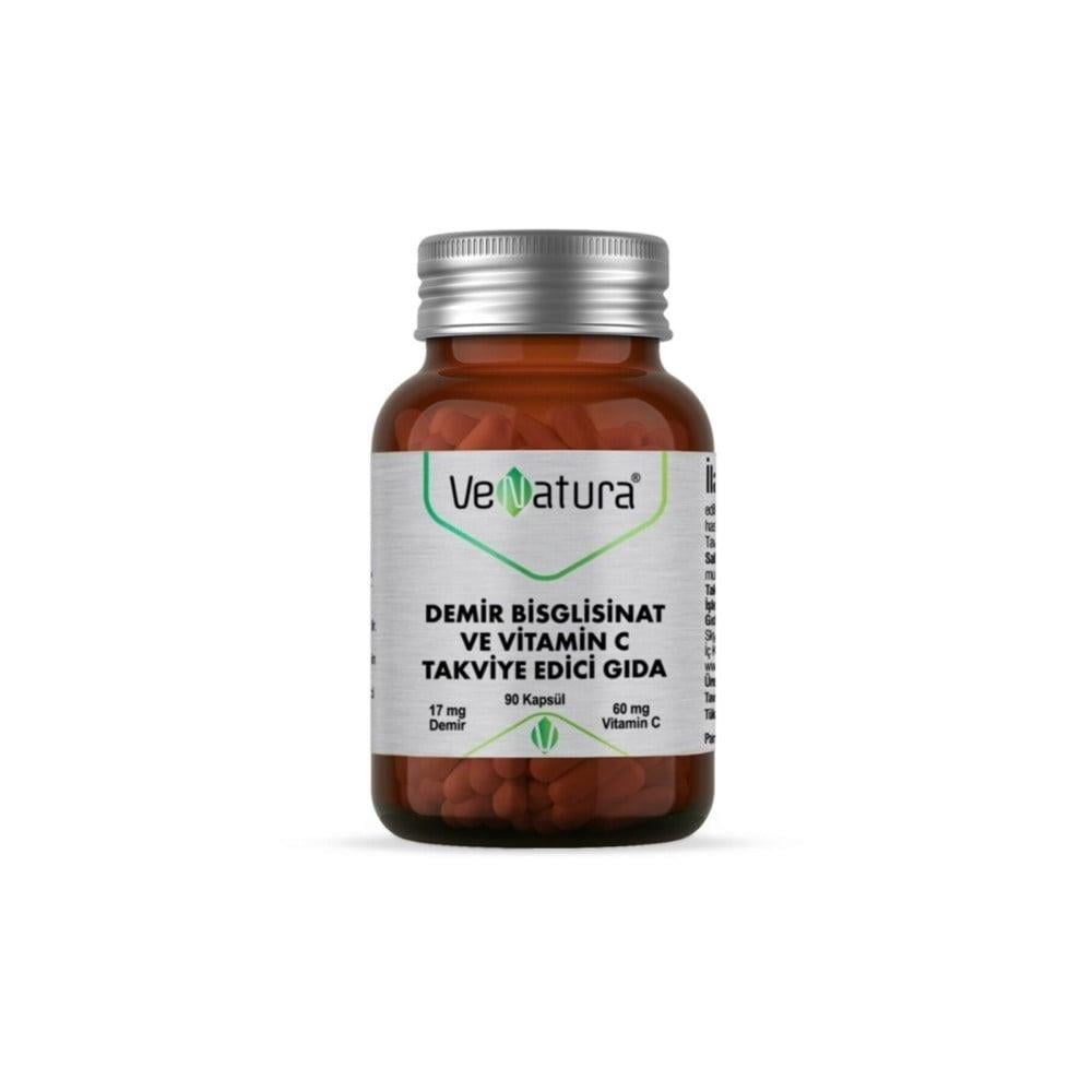 Venatura Demir Bisglisinat ve Vitamin C 90 Kapsül
